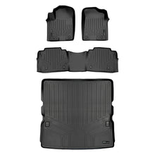 Load image into Gallery viewer, SMARTLINER Floor Mats 2 Rows and Cargo Liner Behind 2nd Row Set Black Compatible With 17-18 Armada / 11-13 Infiniti QX56 / 2014-2018 QX80 (SA0242/B0242/D0242)