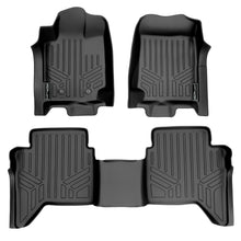 Load image into Gallery viewer, SMARTLINER Custom Fit Floor Mats 2 Row Liner Set Black Compatible With 2015-2018 Ford Ranger Crew Cab Export Model (SA0322/B0322)