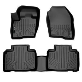 SMARTLINER Custom Fit All Weather Protection Black 2 Row Floor Liners Compatible With 2015-2024 Ford Edge (SA0192/B0192)