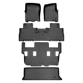 SMARTLINER Floor Mats and Cargo Liner Behind 3rd Row Set Compatible With 11-17 Expedition/Navigator with 2nd Row Bucket Seats No Console (SA0183/B0303/C0184/E0183)