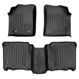 SMARTLINER Custom Fit Floor Mats 2 Row Liner Set Black Compatible With 2012-2015 Toyota Compatible Fortuner (SA0100/B0010)