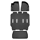 SMARTLINER Custom Fit Black 3 Row Liner Set & Cargo Liner Behind 3rd Row Compatible With 2021-2024 Chrysler Pacifica & Pacifica Hybrid (SA0648/B0291/E0232)