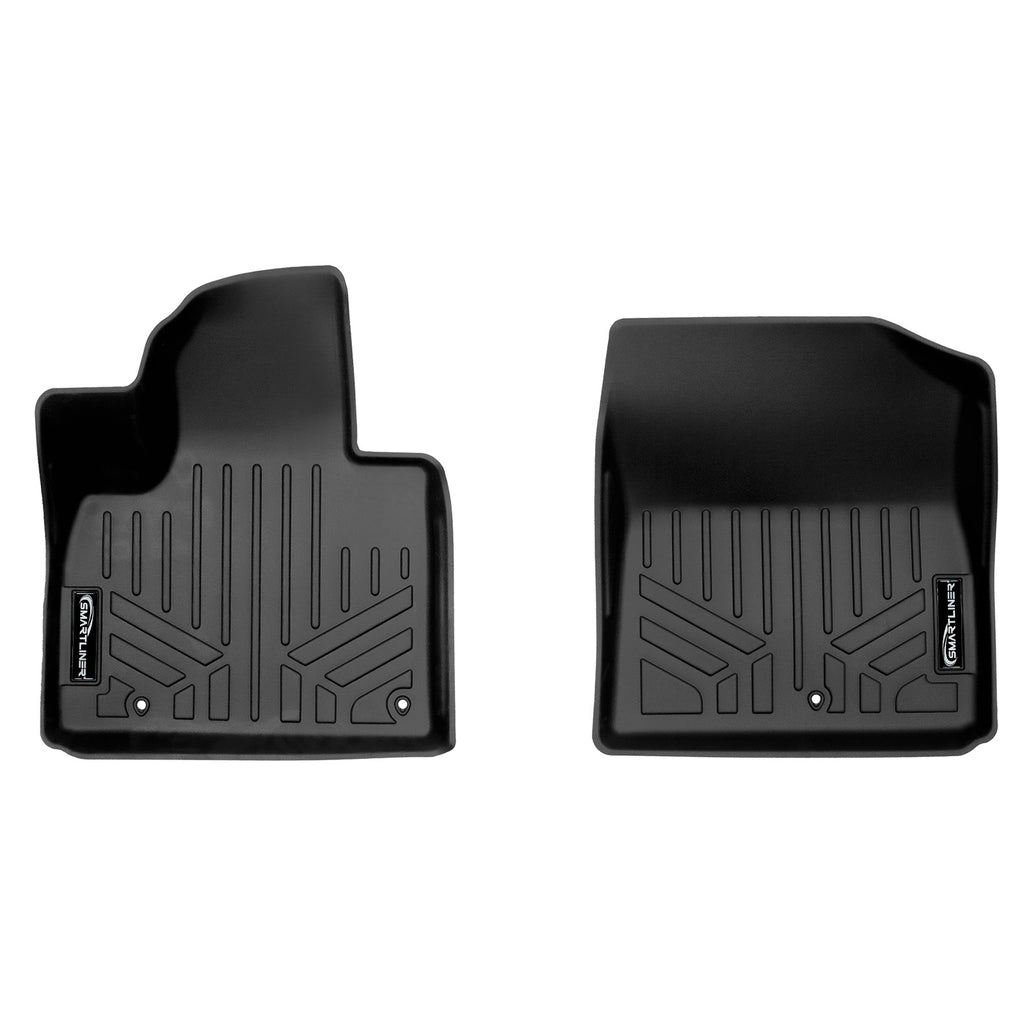 SMARTLINER Custom Fit All Weather Black 1st Row Floor Mat Liner Set Compatible With 2021-2023 Hyundai Santa Fe (SA0585)