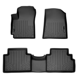 SMARTLINER Custom Fit Floor Mats 2 Row Liner Set Black Compatible With 2020-2022 Kia Soul (SA0461/B0461)