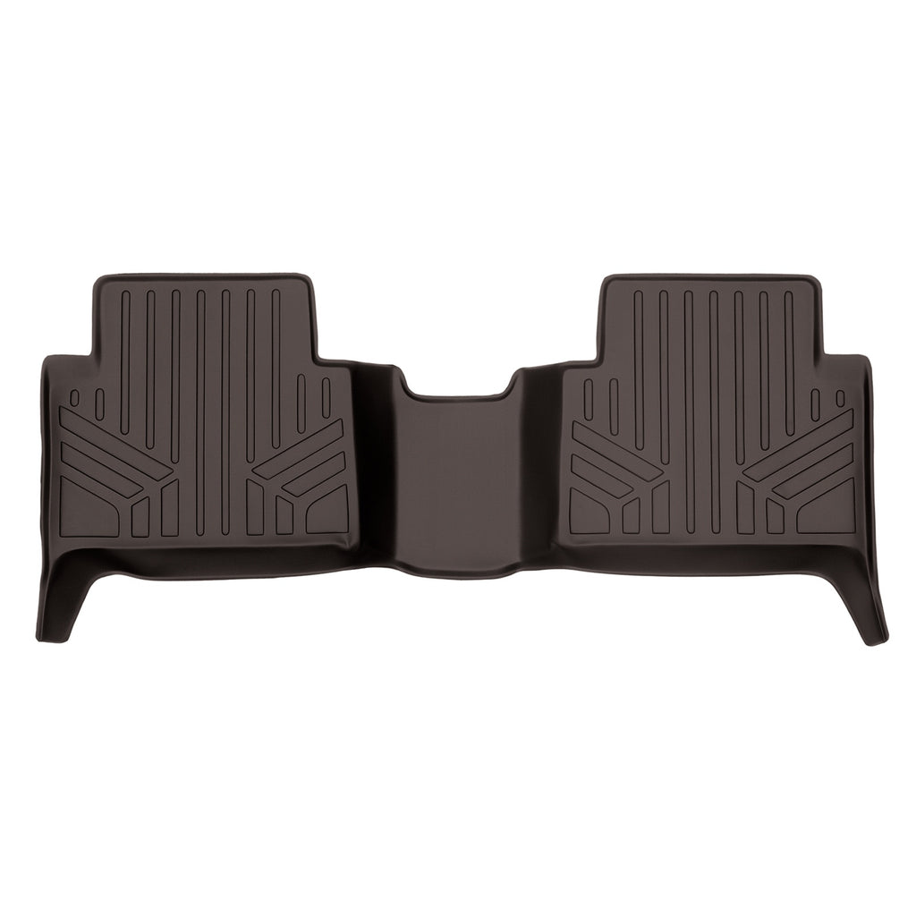 SMARTLINER Custom Fit Floor Mats 2nd Row Liner Cocoa Compatible With 2015-2022 Chevy Colorado / GMC Canyon Crew Cab (SB3164)
