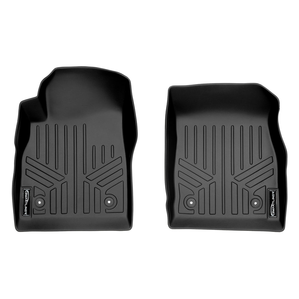 SMARTLINER Custom Fit Floor Mats 1st Row Liner Set Black Compatible With 2012-2017 Buick Verano (SA0190)