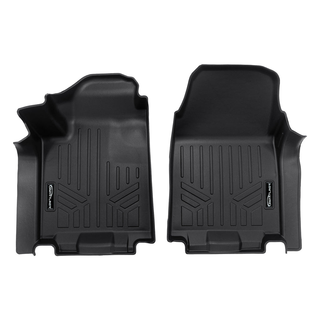SMARTLINER Custom Fit All Weather Protection Black 1st Row Liners Compatible With 2024-2025 Chevrolet Silverado EV (SA0753)