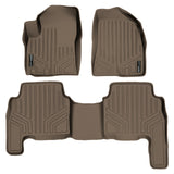SMARTLINER Custom Fit Floor Mats 2 Row Liner Set Tan Compatible With 2011-2013 Kia Sorento - All Models (SA1079/B1079)