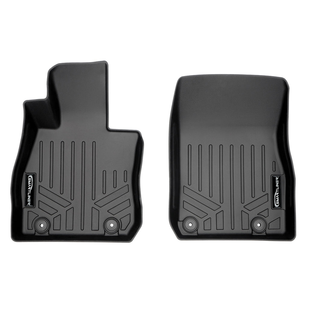 SMARTLINER Custom Fit Floor Mats 1st Row Liner Set Black Compatible With 2016-2021 Mazda CX-3 (SA0269)