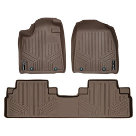 SMARTLINER Custom Fit Floor Mats 2 Row Liner Set Tan Compatible With 2013-2015 Lexus RX350/RX450h (SA1117/B1049)