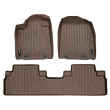 SMARTLINER Custom Fit Floor Mats 2 Row Liner Set Tan Compatible With 2013-2015 Lexus RX350/RX450h (SA1117/B1049)