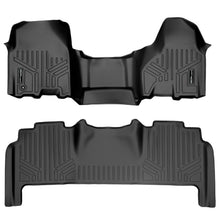 Load image into Gallery viewer, SMARTLINER Custom Fit Floor Mats 2 Row Liner Set Black Compatible With 2010-2012 Dodge Ram 2500/3500 Mega Cab (SA0254/B0305)