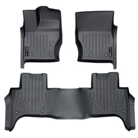 SMARTLINER Custom Fit Floor Mats 2 Row Liner Set Black Compatible With 2014-2022 Land Rover Range Rover Sport (SA0289/B0289)
