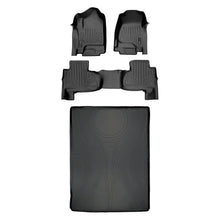 Load image into Gallery viewer, SMARTLINER Floor Mats 2 Rows and Cargo Liner Behind 2nd Row Set Compatible With 2015-2020 Suburban / Yukon XL (SA0136/B0221/D0159)