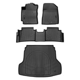 SMARTLINER All Weather Protection Custom Fit Black 2 Row Floor Mats and Cargo Liner Set Behind the 2nd Row Compatible With 2019-2024 Kia Forte (SA0735/B0735/D0735)