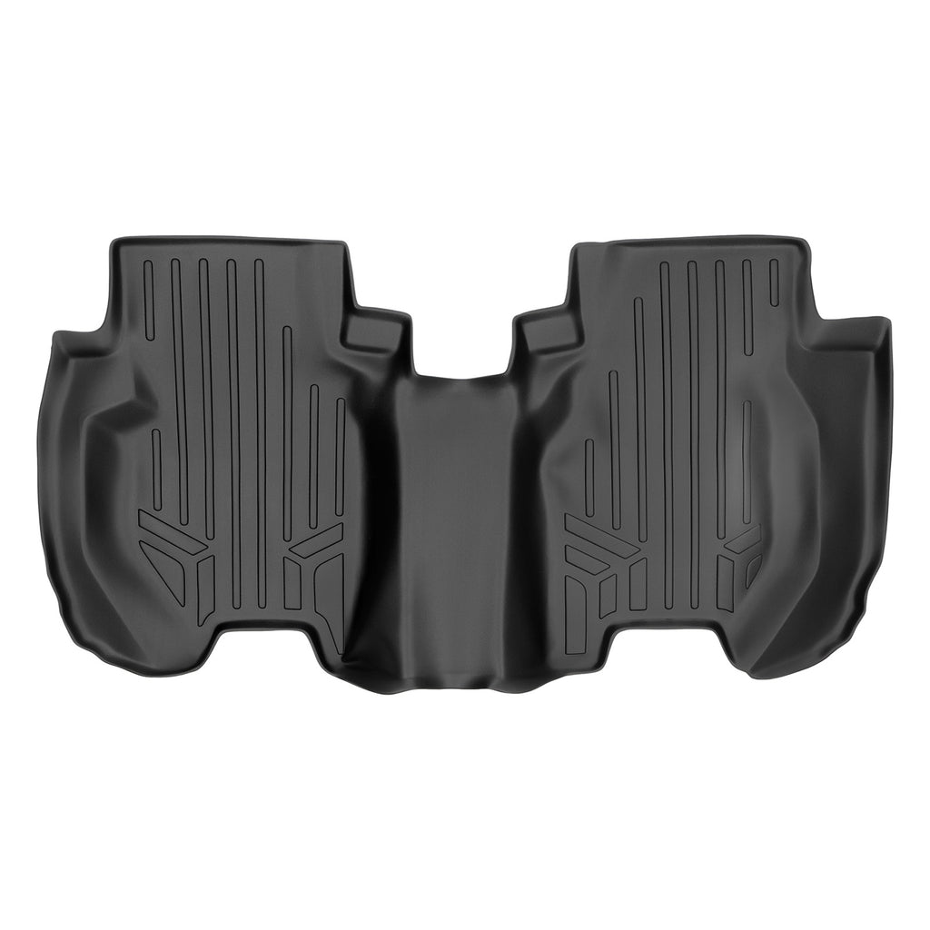 SMARTLINER Custom Fit Floor Mats 2nd Row Liner Black Compatible With 2015-2020 Honda Fit (SB0195)