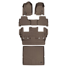 Load image into Gallery viewer, SMARTLINER Custom Fit Floor Mats 3 Rows and Cargo Liner Behind 2nd Row Set Tan Compatible With 2015-2020 Chevy Tahoe / GMC Yukon (SA1136/B1153/C1153/D1153)