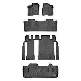 SMARTLINER Floor Mats and Cargo Liner Behind 3rd Row Compatible With 2011-2012 Sienna 8 Passenger Model with Power Folding 3rd Row Seats (SA0083/B0083/C0229/E0229)
