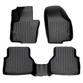 SMARTLINER Custom Fit All Weather Protection Black 2 Row Floor Liners Compatible With 2017-2018 Volkswagen Tiguan Limited (SA0280/B0280-N1)