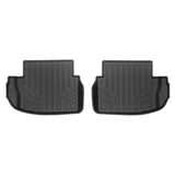 SMARTLINER All Weather Protection Custom Fit Black 2nd Row Floor Mat Liner Set Compatible With 2017-2023 Mercedes Benz C-Class (SB0713)