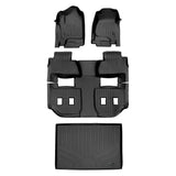SMARTLINER Custom Fit Floor Mats 3 Rows and Cargo Liner Behind 3rd Row Set Black Compatible With 2015-2020 Chevy Suburban / GMC Yukon XL (SA0136/B0159/E0159)
