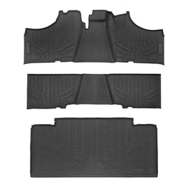 SMARTLINER All Weather Protection Custom Fit 2 Row & Cargo Bed Rugged Rubber Floor Liner Set Compatible With 2019-2024 Kawasaki Mule PRO (UA0128/UB0128/UK0128)