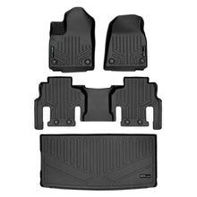 Load image into Gallery viewer, SMARTLINER All Weather Custom Fit Black 2 Row &amp; Cargo Liner Behind the 3rd Row Floor Mat Liner Set Compatible With 2022-2023 Jeep Grand Wagoneer (SA0573/B0589/E0580)