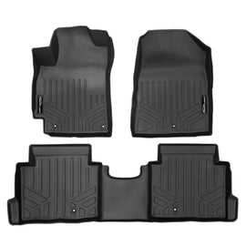 SMARTLINER Custom Fit All Weather Protection Black 2 Row Floor Liners Compatible With 2017-2020 Hyundai Elantra (SA0268/B0268)