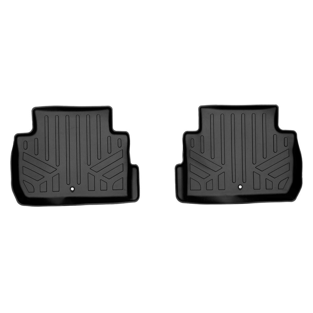 SMARTLINER Custom Fit All Weather 2nd Row Black Floor Mat Liners Compatible With 2018-2023 Kia Stinger (SB0554)