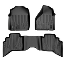 Load image into Gallery viewer, SMARTLINER Custom Floor Mats 2 Row Liner Set Black Compatible With 2002-2008 Dodge Ram 1500 Quad Cab / 2003-2009 Ram 2500/3500 Quad Cab (SA0182/B0182)