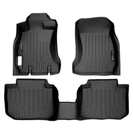 SMARTLINER Custom Fit Floor Mats 2 Row Liner Set Black Compatible With 2013-2017 Subaru Crosstrek / XV Crosstrek (SA0265/B0265)