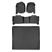 Load image into Gallery viewer, SMARTLINER Custom Fit Floor Mats 2 Rows and Cargo Liner Set Black Compatible With 2007-2008 Tahoe / Yukon (SA0015/B0015/D0202)