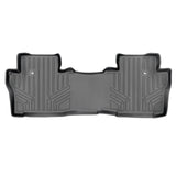 SMARTLINER Custom Fit Floor Mats 2nd Row Liner Grey Compatible With 2016-2022 Honda Pilot (SB2200)