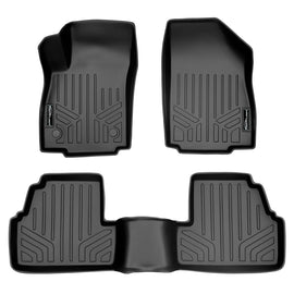 SMARTLINER Custom Fit All Weather Protection Black 2 Row Floor Liners Compatible With 2013-2022 Buick Encore (SA0129/B0129)
