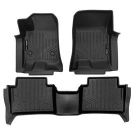 SMARTLINER Custom Fit All Weather Protection Black 2 Row Floor Liners Compatible With 2023-2025 GMC Canyon (SA0710/B0710-N2)