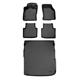 SMARTLINER Custom Fit All Weather Protection Black 2 Row Floor Liners & Cargo Liner behind the 2nd Row Seats Compatible With 2019-2024 Volkswagen Arteon (SA0467/B0467/D0467)