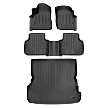 Load image into Gallery viewer, SMARTLINER Custom Fit All Weather Protection Black 2 Row Floor Liners &amp; Cargo Liner behind the 2nd Row Seats Compatible With 2017-2025 Audi Q7/SQ7 (SA0364/B0364/D0364)