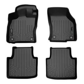 SMARTLINER Custom Fit All Weather Protection Black 2 Row Floor Liners Compatible With 2019-2024 Volkswagen Arteon (SA0467/B0467)