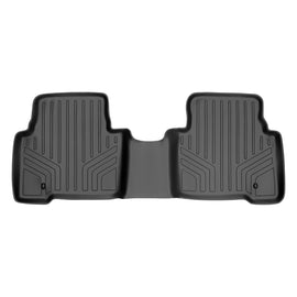 SMARTLINER Custom Fit Floor Mats 2nd Row Liner Black Compatible With 2013-2018 Hyundai Santa Fe / 2019 Santa Fe XL (SB0114)