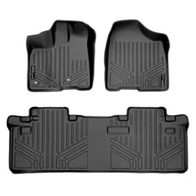 Load image into Gallery viewer, SMARTLINER Custom Fit Floor Mats 2 Row Liner Set Black Compatible With 2013-2020 Toyota Sienna 8 Passenger Model (SA0128/B0083)