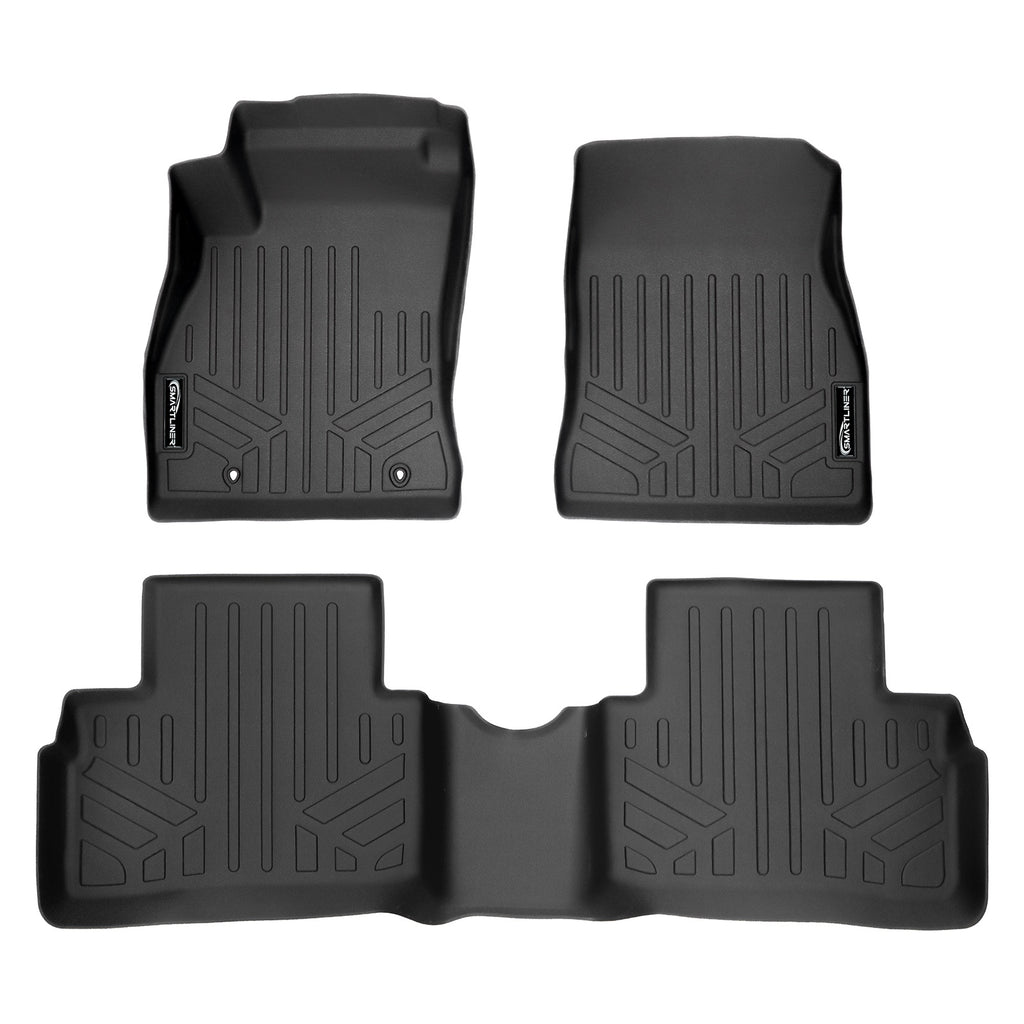 SMARTLINER Custom Fit All Weather Protection Black 2 Row Floor Liners Compatible With 2011-2017 Nissan Juke (SA0432/B0432)