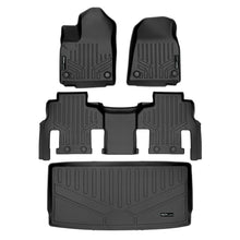 Load image into Gallery viewer, SMARTLINER All Weather Custom Fit Black 2 Row &amp; Cargo Liner Behind the 3rd Row Floor Mat Liner Set Compatible With 2022-2023 Jeep Wagoneer (SA0573/B0577/E0573)