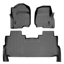 Load image into Gallery viewer, SMARTLINER Floor Mats 2 Row Liner Set Grey Compatible With 2017-2022 Ford F-250/F-350 Super Duty Crew Cab with 1st Row Bucket Seats (SA2246/B2246)