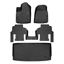 Load image into Gallery viewer, SMARTLINER All Weather Custom Fit Black 2 Row &amp; Cargo Liner Behind the 3rd Row Floor Mat Liner Set Compatible With 2022-2023 Jeep Wagoneer (SA0573/B0573/E0573)