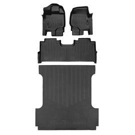 SMARTLINER 2 Row & Truck Bed Liner Compatible With 2015-2025 Ford F-150 Lightning (SA0167/B0624/J0167-R)