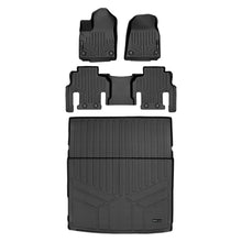 Load image into Gallery viewer, SMARTLINER All Weather Custom Fit Black 2 Row &amp; Cargo Liner Behind the 2nd Row Floor Mat Liner Set Compatible With 2022-2023 Jeep Grand Wagoneer (SA0573/B0589/D0580)