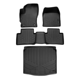 SMARTLINER Custom Fit All Weather 2 Row Floor Mats & Cargo Liner Set Black Compatible With 2022-2023 Toyota Corolla Cross (SA0732/B0732/D0598)