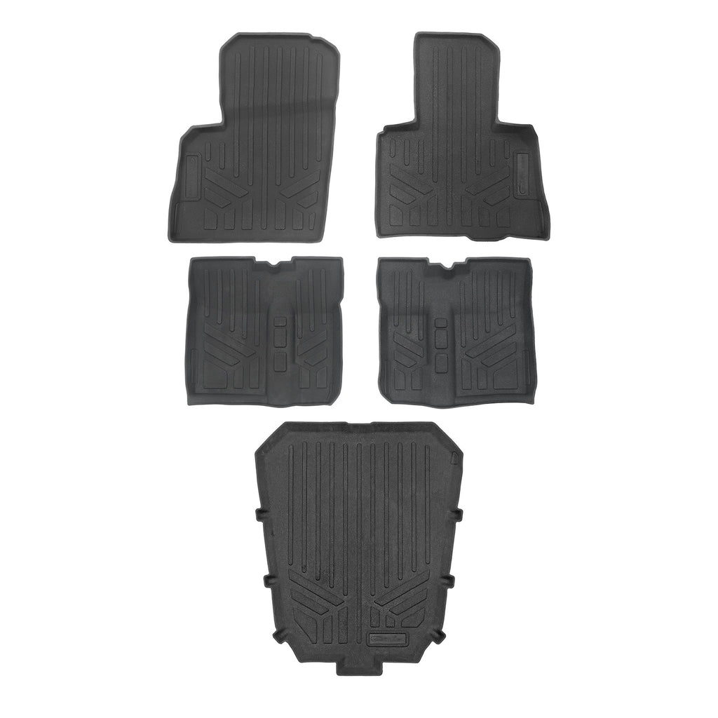 SMARTLINER All Weather Protection Custom Fit 2 Row & Cargo Bed Rugged Rubber Floor Liner Set Compatible With 2020-2024 Polaris RZR Pro R (UA0125/UB0125/UK0125)