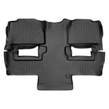 SMARTLINER Custom Fit Floor Mats 2nd Row and Center Aisle Liner Black Compatible With 2011-2014 Tahoe / Yukon (SB0160)