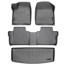 Load image into Gallery viewer, SMARTLINER Custom Floor Mats 2 Rows and Cargo Liner Behind 3rd Row Set Grey Compatible With 2017-2021 GMC Acadia with 2nd Row Bench Seat (SA2230/B2248/E2230)